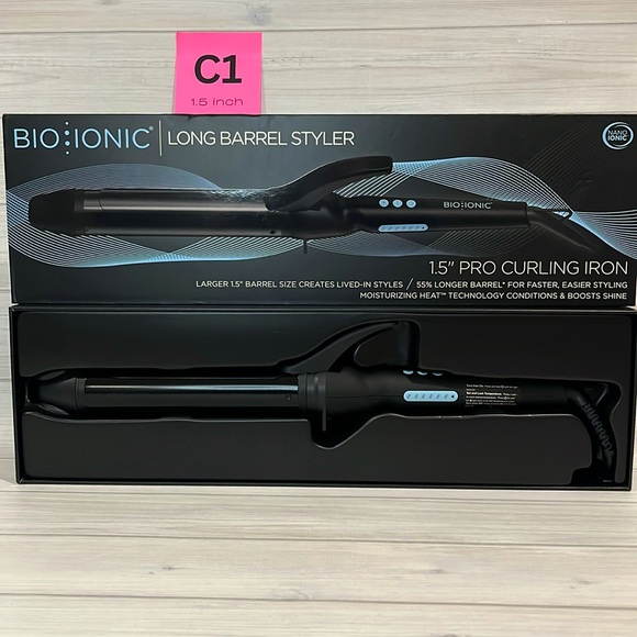 NEW Bio Ionic 1.5” Long Barrel Pro - Picture 1 of 6